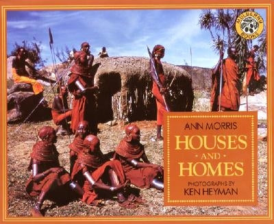 Paperback of "Houses and Homes" by HarperCollins featuring colorful illustrations of various house types and cozy home scenes.