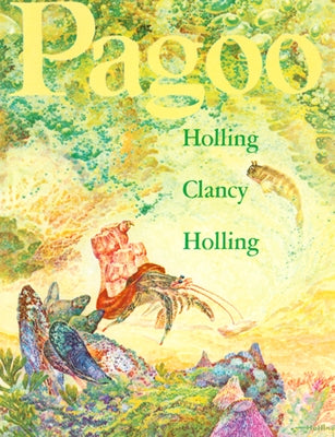 Paperback Pagoo book by Clarion Books featuring a colorful sea-themed cover with a boy and a shell scene.
