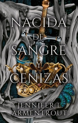 Paperback of "Nacida de Sangre y Cenizas" by Urano World, featuring the book cover with dark and fiery artwork.
