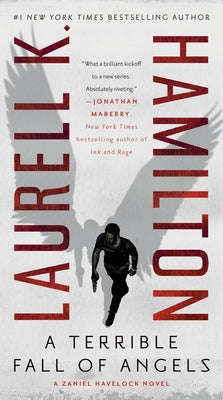 Mass market paperbound copy of "A Terrible Fall of Angels" by Berkley Books, featuring the book cover with dark, dramatic artwork.