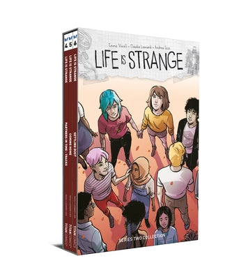 Life Is Strange graphic novel slipcase set, volumes 4-6, paperback edition by Titan Comics featuring colorful cover art.