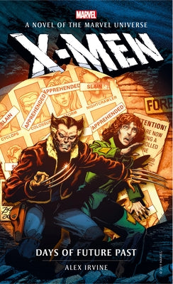 Mass market paperbound Marvel X-Men: Days of Future Past novel by Titan Books UK, featuring comic book characters on the cover.
