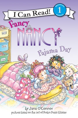 Paperback of Fancy Nancy: Pajama Day by HarperCollins featuring colorful book cover with Nancy in pajamas and playful illustrations.