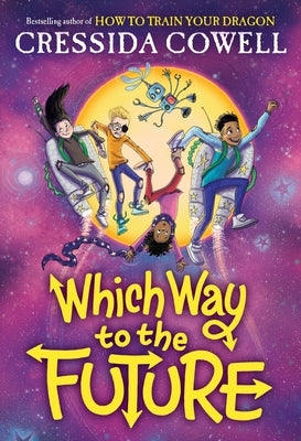 Paperback book titled "Which Way to the Future" by Little, Brown Books for Young Readers, featuring colorful cover art.