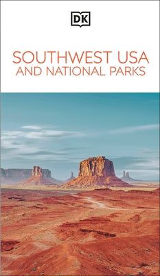 DK Publishing Southwest USA and National Parks paperback book showing scenic landscapes and park maps on the cover.