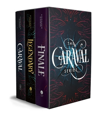 Caraval Paperback Boxed Set by Flatiron Books featuring the books Caraval, Legendary, and Finale with colorful cover art.