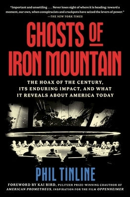 Paperback book titled "Ghosts of Iron Mountain" by Scribner Book Company, showing its cover with ghostly mountain imagery.