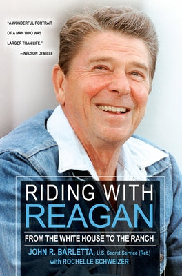 Paperback book titled "Riding with Reagan: From the White House to the Ranch" by Citadel Press, featuring a cover image of Ronald Reagan.