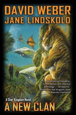 Mass market paperbound copy of "A New Clan" by Baen featuring a fantasy book cover with illustrations and title text.