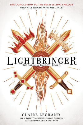 Paperback of Lightbringer by Sourcebooks Fire featuring a colorful cover with fantasy-themed artwork.