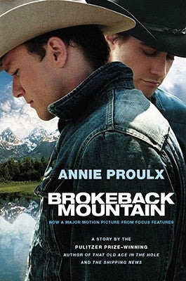 Paperback edition of Brokeback Mountain novel by Scribner Book Company, featuring cover art from the major motion picture adaptation.