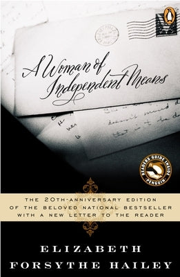 Paperback copy of A Woman of Independent Means by Penguin Books, featuring the book cover with title and author details.