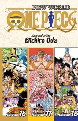 Paperback of One Piece Omnibus Edition, Vol. 26 by Viz Media, featuring colorful cover art with characters from the series.