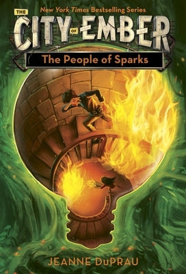 Paperback of The People of Sparks by Yearling Books, featuring a colorful cover illustration of characters and city scenes.