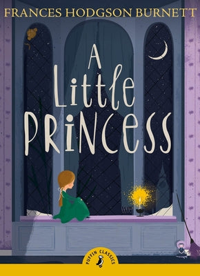 Paperback of "A Little Princess" by Puffin Books showing the book cover with colorful illustrations and title text.