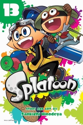 Paperback of Splatoon, Vol. 13 manga by Viz Media featuring colorful cover art with characters from the Splatoon game series.