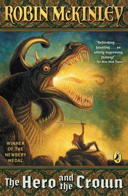 Paperback of The Hero and the Crown by Viking Books for Young Readers, showing the book cover with fantasy artwork.