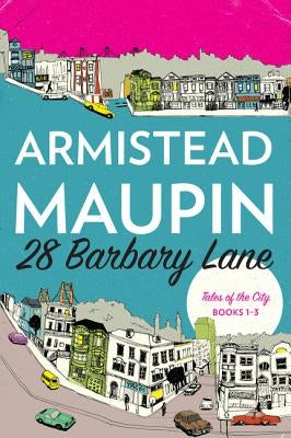 Paperback set of "28 Barbary Lane: Tales of the City" by Harper Perennial, featuring colorful book covers from the series.