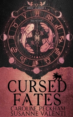 Paperback of Zodiac Academy 5: Cursed Fates by King's Hollow, featuring the book cover with mystical zodiac imagery.