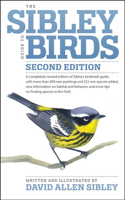 Paperback of The Sibley Guide to Birds by Knopf Publishing Group, showing the book cover with bird illustrations.