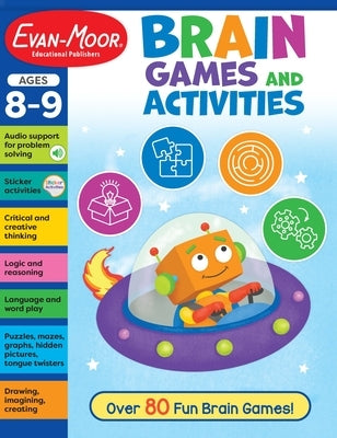 Brain Games and Activities, Age 8 - 9 Workbook Paperback Evan-Moor Educational Publishers