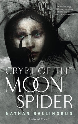 Paperback copy of Crypt of the Moon Spider by Tor Nightfire with dark, eerie cover art featuring a mysterious moonlit scene.