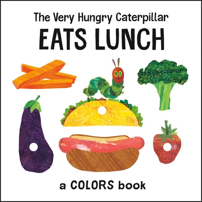 Board book from the World of Eric Carle featuring The Very Hungry Caterpillar eating lunch with colorful illustrations.