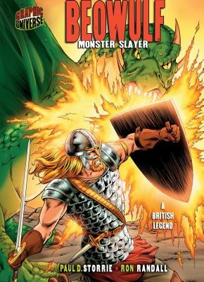 Paperback of Beowulf: Monster Slayer graphic novel by Graphic Universe, featuring a medieval warrior illustration on the cover.