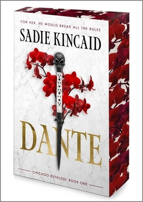 Paperback of "Dante: A Dark Mafia, Enemies to Lovers Romance" by Mira Books, showing the book cover with dark graphic design.