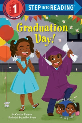 Paperback kindergarten graduation gift book titled "Graduation Day!" from Random House Books for Young Readers, featuring colorful cover art.