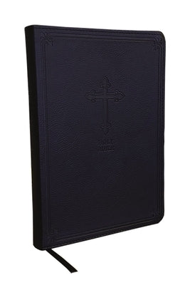 Black leather Thomas Nelson KJV Value Thinline Bible with large print, red letter edition and comfort print design.