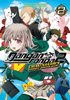 Paperback manga titled Danganronpa 2: Chiaki Nanami's Goodbye Despair Quest Volume 2 by Dark Horse Manga, featuring colorful cover art.