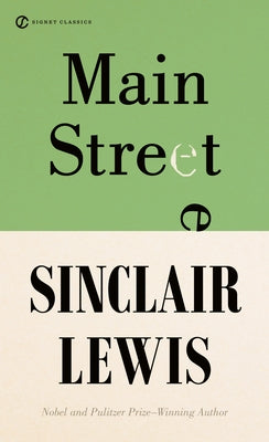 Mass market paperback of "Main Street" by Signet Book, showing the book cover with colorful illustration and title text.