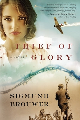 Paperback of Thief of Glory novel by Waterbrook Press, featuring the book cover with title and author details.