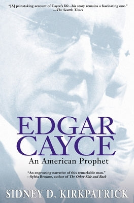 Paperback book titled "Edgar Cayce: An American Prophet" by Riverhead Books, featuring a cover with text and artwork.