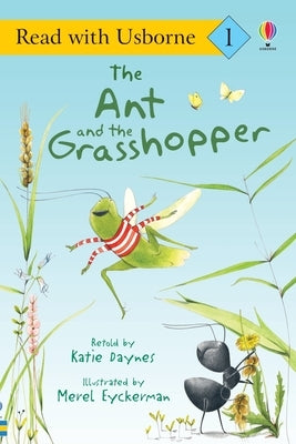 Paperback of "Ant and the Grasshopper" by Usborne Books featuring colorful cover art with cartoon insects.