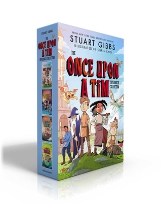 Set of four paperback books from the Once Upon a Tim collection by Simon & Schuster Books for Young Readers, featuring fantasy adventure stories.