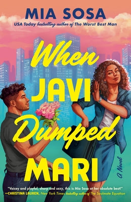 Paperback book titled "When Javi Dumped Mari" by Penguin Publishing Group displayed on a plain background.