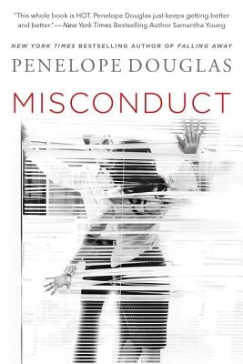 Paperback copy of the novel Misconduct by Berkley Books, featuring the book cover with bold title and author details.