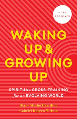 Paperback book titled "Waking Up and Growing Up: Spiritual Cross-Training for an Evolving World" by Shambhala with a cover image.