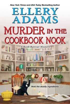 Mass market paperbound of Murder in the Cookbook Nook cozy mystery by Kensington Cozies featuring a Southern culinary theme and book cover art.