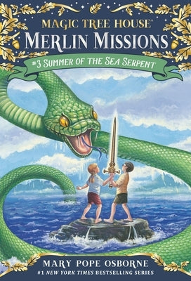 Paperback of Summer of the Sea Serpent by Random House Books for Young Readers, showing the book cover with ocean-themed artwork.