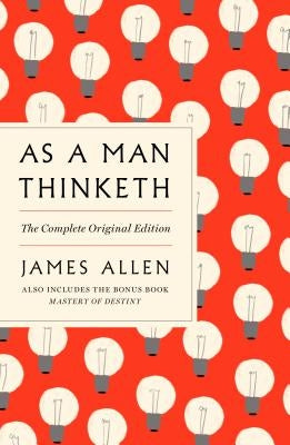 Paperback of "As a Man Thinketh" and "Master of Destiny" by St. Martin's Essentials, featuring the book covers and binding.