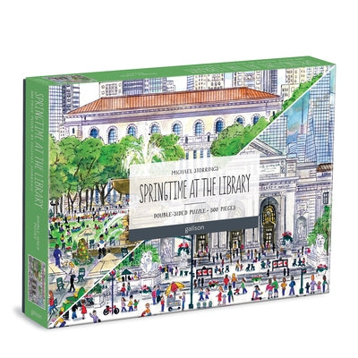 Michael Storrings Springtime at the Library 500 Piece Double-Sided Puzzle Other Galison