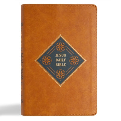 CSB Jesus Daily Bible, Camel Leathertouch: Guided Readings Showing Christ Throughout Scripture Bible Holman Bibles