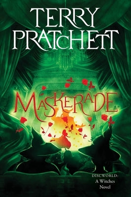 Paperback of Maskerade: A Discworld Novel by Harper Paperbacks, showing the front cover with colorful artwork and title text.