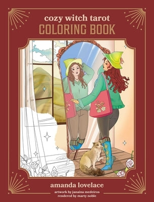 Paperback Cozy Witch Tarot Coloring Book by Andrews McMeel Publishing featuring mystical witch-themed tarot illustrations for coloring.