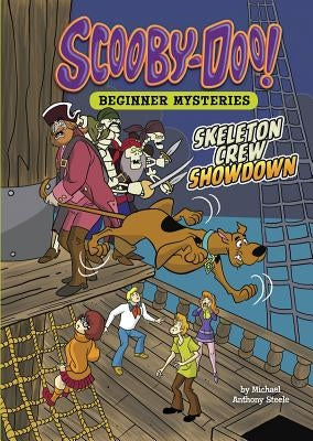 Paperback of Skeleton Crew Showdown by Stone Arch Books featuring a spooky skeleton character on the cover.