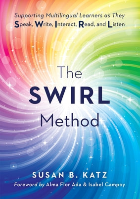 Paperback book titled "The Swirl Method" by Solution Tree, focusing on supporting multilingual learners in speaking, writing, and reading.