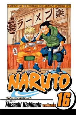 Paperback Naruto Vol. 16 manga by Viz Media featuring colorful cover art and character illustrations.